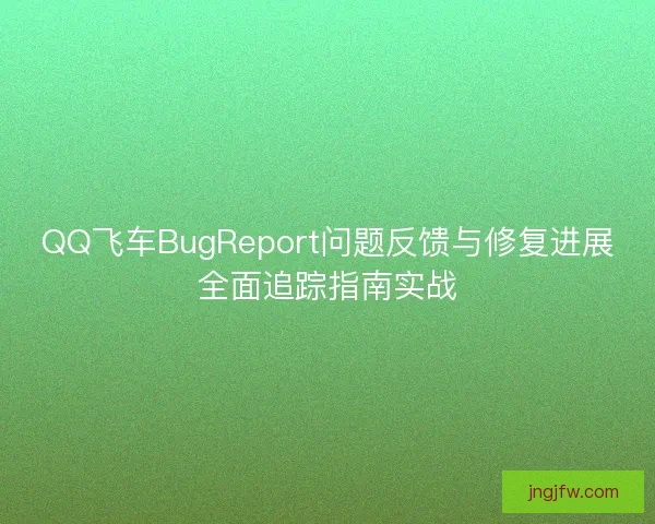 QQ飞车BugReport问题反馈与修复进展全面追踪指南实战